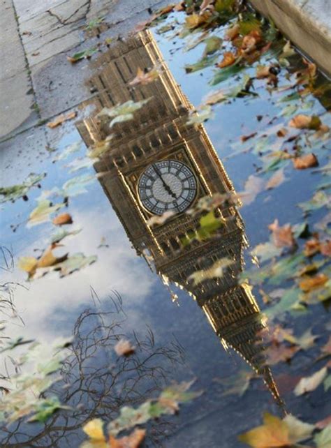 London Big Ben Fall Landscape Photography Reflection Photography