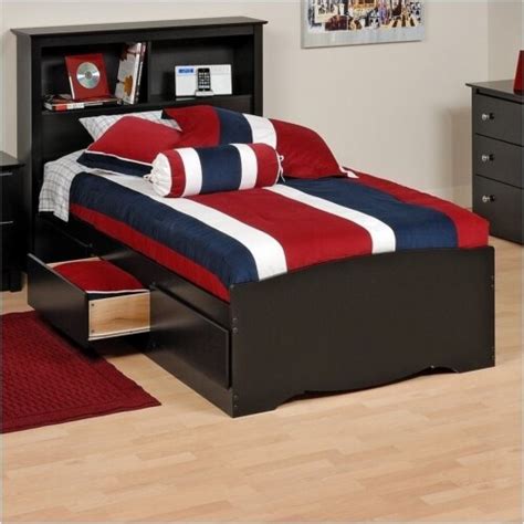 Bowery Hill Twin Platform Storage Bed With Drawers In Black 1 Ralphs