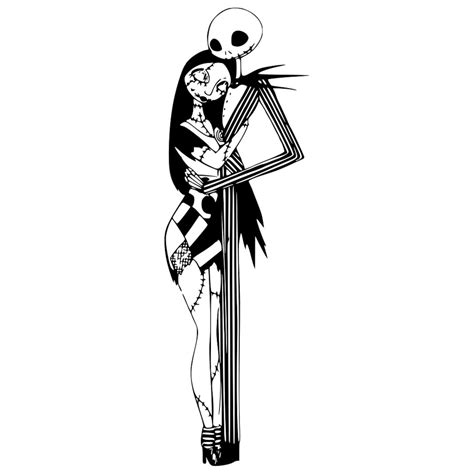 238 Jack And Sally Silhouette Svg