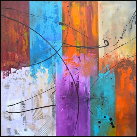 Extra Large Textured Colorful Abstract Painting On Canvas