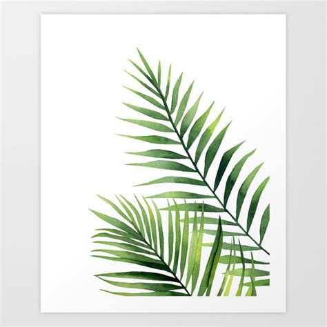 8.3 x 11.7 inches/210 x 297 mm (a4) original image: Palm leaves. Art Print by asolo | Society6