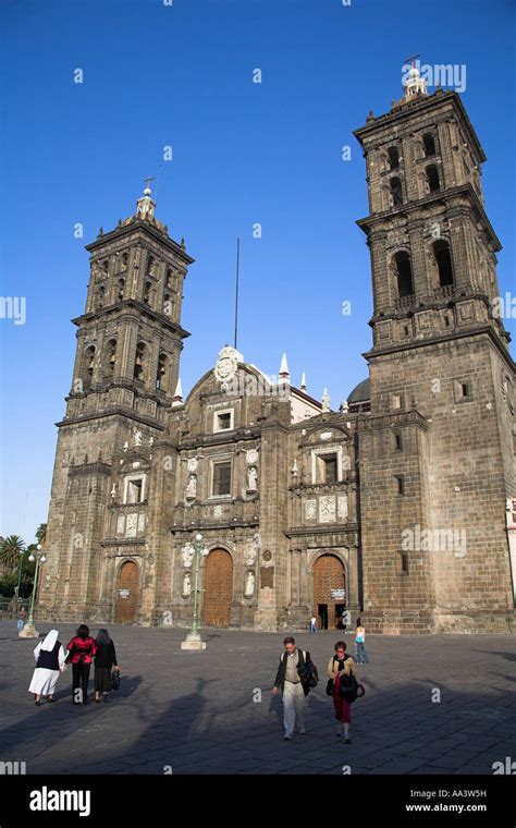 Catedral De Puebla Puebla Cathedral Near The Zocalo Puebla Mexico