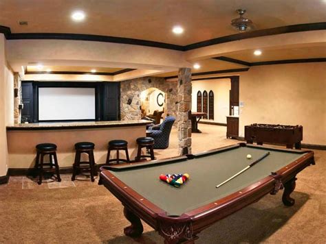 Opening Up To The Theater Is A Game Room Complete With Pool Table And