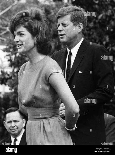 Jacqueline Kennedy John F Kennedy On The White House Lawn May 28