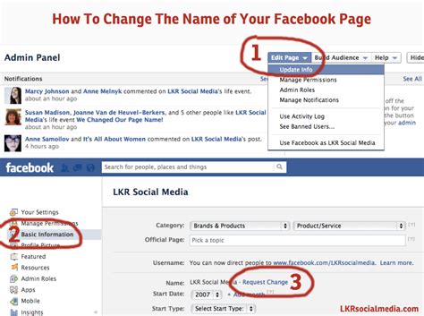 It also allows you to move to change the look. How To Change The Name of Your Facebook Business Page ...