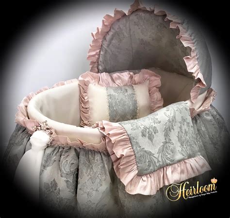Straw or similar material for animals to sleep on. Vintage Blush Baby Bassinet by Heirloom Corp. | Baby ...