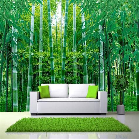 Custom Photo Wallpaper 3d Bamboo Forest Nature Landscape