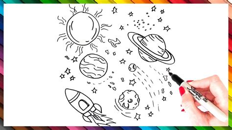 How To Draw Space Step By Step At Drawing Tutorials