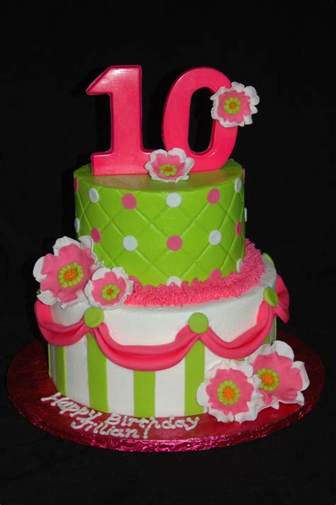 Home baked cakes, decorated in icing or fondant. Girly 10Th Birthday - CakeCentral.com