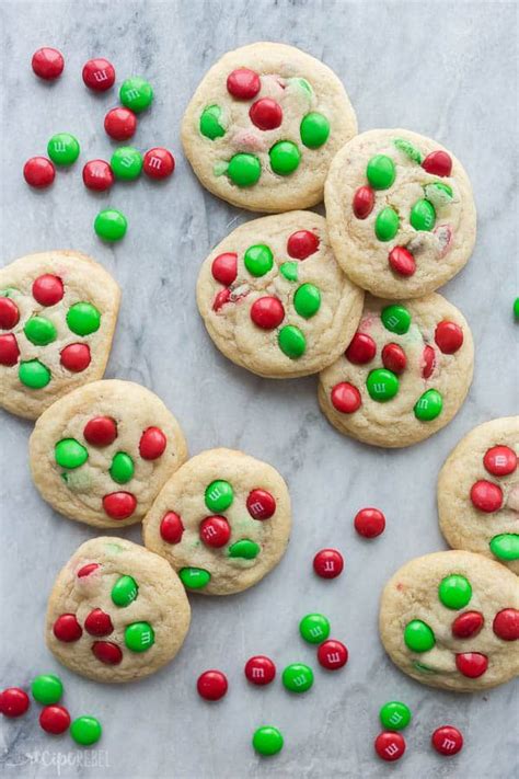 Gradually blend in the sifted ingredients until fully absorbed. Christmas M&M Cookies recipe - The Recipe Rebel