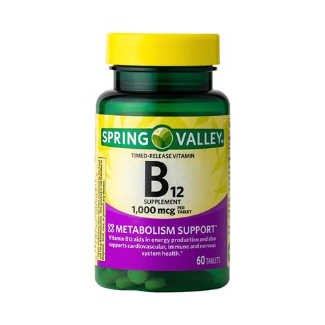 Vitamina B 12 1000mcg Spring Valley 60 Tbs