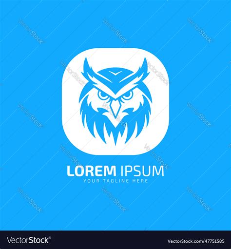 Angry Owl Logo Template Design Royalty Free Vector Image
