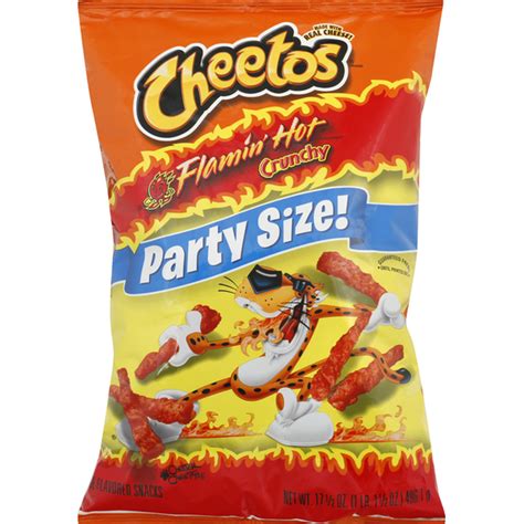 Cheetos Flamin Hot Crunchy Party Size Cheese Flavored Snacks 175 Oz Instacart