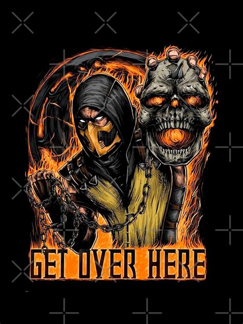 Mortal Kombat Scorpion Get Over Here Poster For Sale By Shinobi23