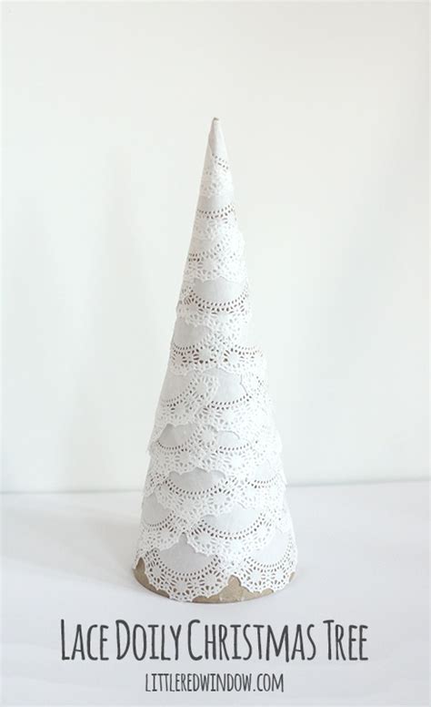 Lace Doily Christmas Tree Little Red Window