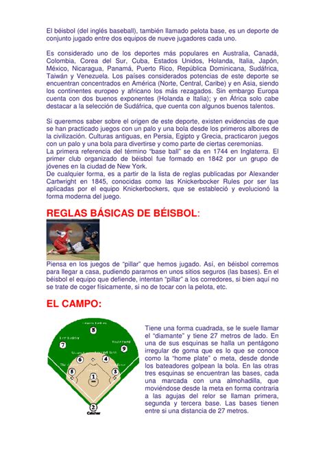 Fantasma Desde Allí Centro De Niños Reglas Del Beisbol En Ingles