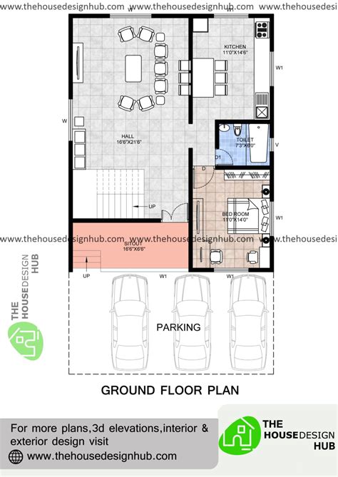 Simple 1 Bhk House Plan Drawing Honub