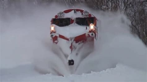 Train Snow Plows In Action Video Youtube