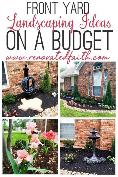 If there are some logs or stumps in your yard, make use of them as planters to décor a. Best Front Yard Landscaping Ideas On a Budget (DIY ...