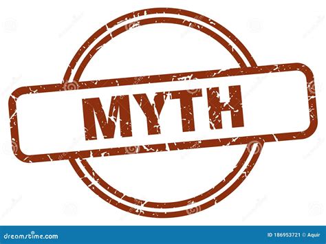 Myth Stamp Myth Round Vintage Grunge Label Stock Vector Illustration