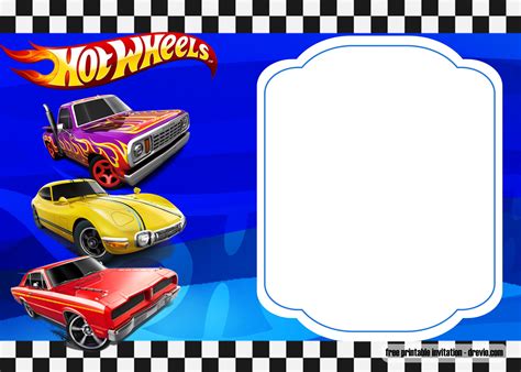 Hot Wheels Birthday Invitation Template Free