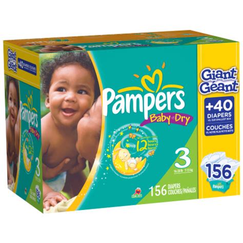 Pampers Baby Dry Size 3 Diapers 156 Diapers Kroger