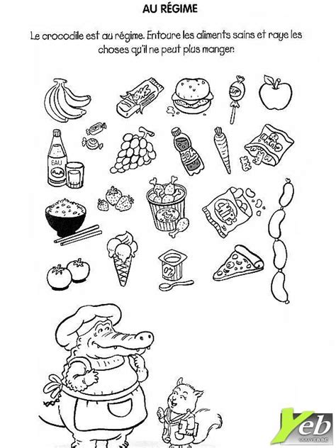 Coloriage Aliments et Régime dessin gratuit à imprimer