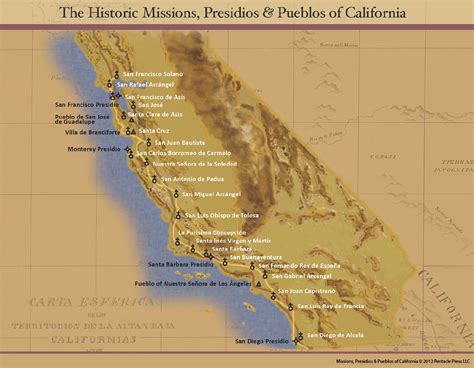 Missions Map California Missions