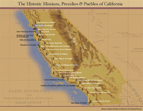 Missions In Southern California Map - Freddy Bernardine