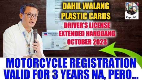 Extended Ang Drivers License At Three Years Valid Na Ang Registration