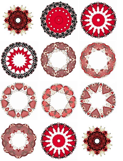 Red Medallions Motifs Free Stock Photo Public Domain Pictures