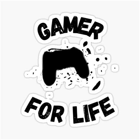 Gamer For Life Sticker By Rizla98 Redbubble