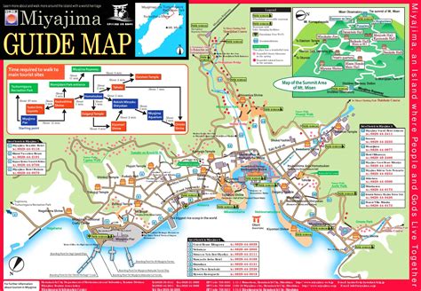 4 map of hotels in japan. Miyajima tourist map