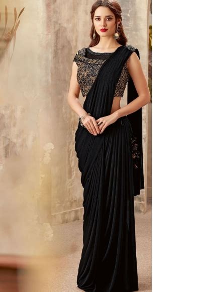Buy Black Designer Party Wear Saree In Uk Usa And Canada