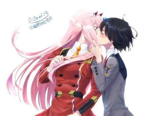 Hiro And Zero Two Sweetpost Darlinginthefranxx Personagens De Anime