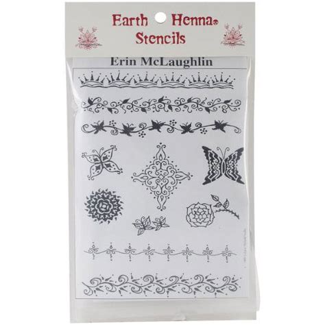 Earth Henna Spls Em Stencil Transfer Pack Erin Mclaughlin Series