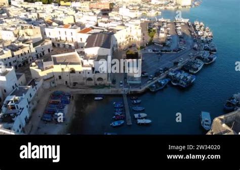 Monopoli From Above Beautiful Italian City By The Sea At Summer Day