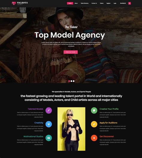 17 Best Model Agency Wordpress Themes 2024 Begindot