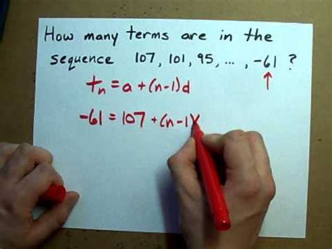 You should make sure you are confident with quadratic sequences before watching this. How to Find the Number of Terms in an Arithmetic Sequence ...