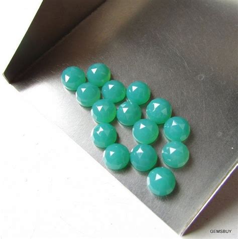 10 Pieces 5mm Chrysoprase Chalcedony Rosecut Round Loose Gemstone 5mm