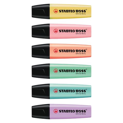 Stabilo Boss Original Highlighters Assorted Pastel Pack Of 6 704 2