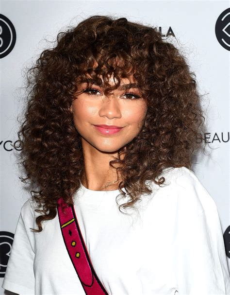 15 how to have bangs on curly hair images does she have brown hair