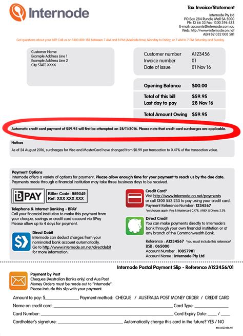 Maybe you would like to learn more about one of these? Internode :: Support :: Accounts and Billing :: Payment Methods :: Avoid the Surcharge