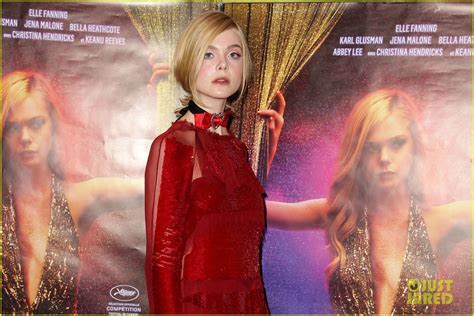 Elle Fanning Turns Heads In Red At Neon Demon Paris Premiere Photo