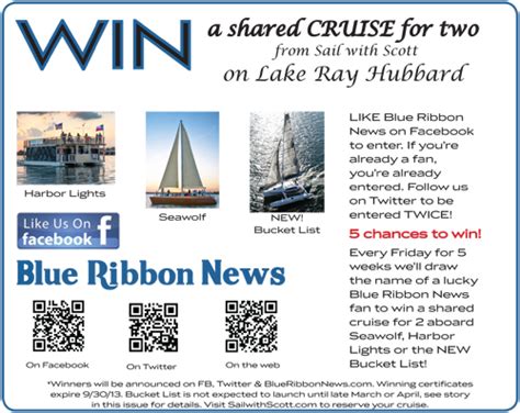 Win ‘sail With Scott Cruise On Lake Ray Hubbard Blue Ribbon News