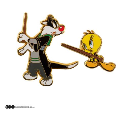 Looney Tunes Pins 2 Pack Tweety And Sylvester At Hogwarts Cinereplicas