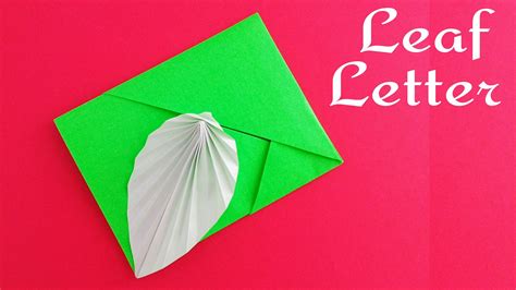 Video Tutorial Useful Origami Paper Leaf Card Envelope Letter