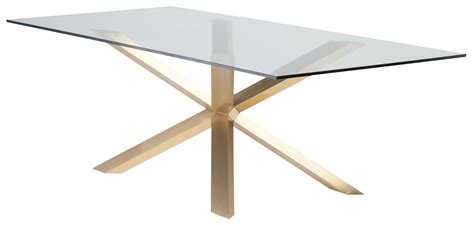 Check spelling or type a new query. Couture 94" Brushed Gold Clear Glass Dining Table, HGSX149, Nuevo