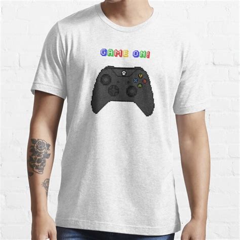 Game On Xbox Controller Black Pixel Art T Shirt For Sale By Peex
