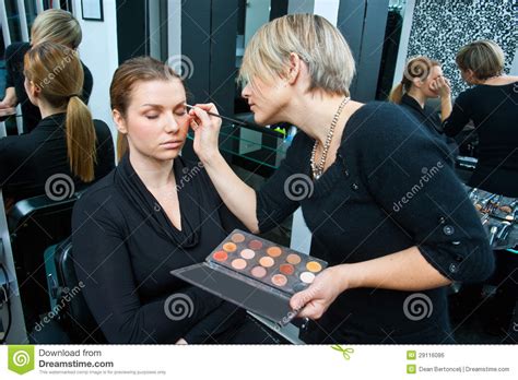 Make Up Artist At Work Stock Photo Image Of Cosmetic